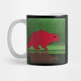 groundhog sees reflection in water Mug